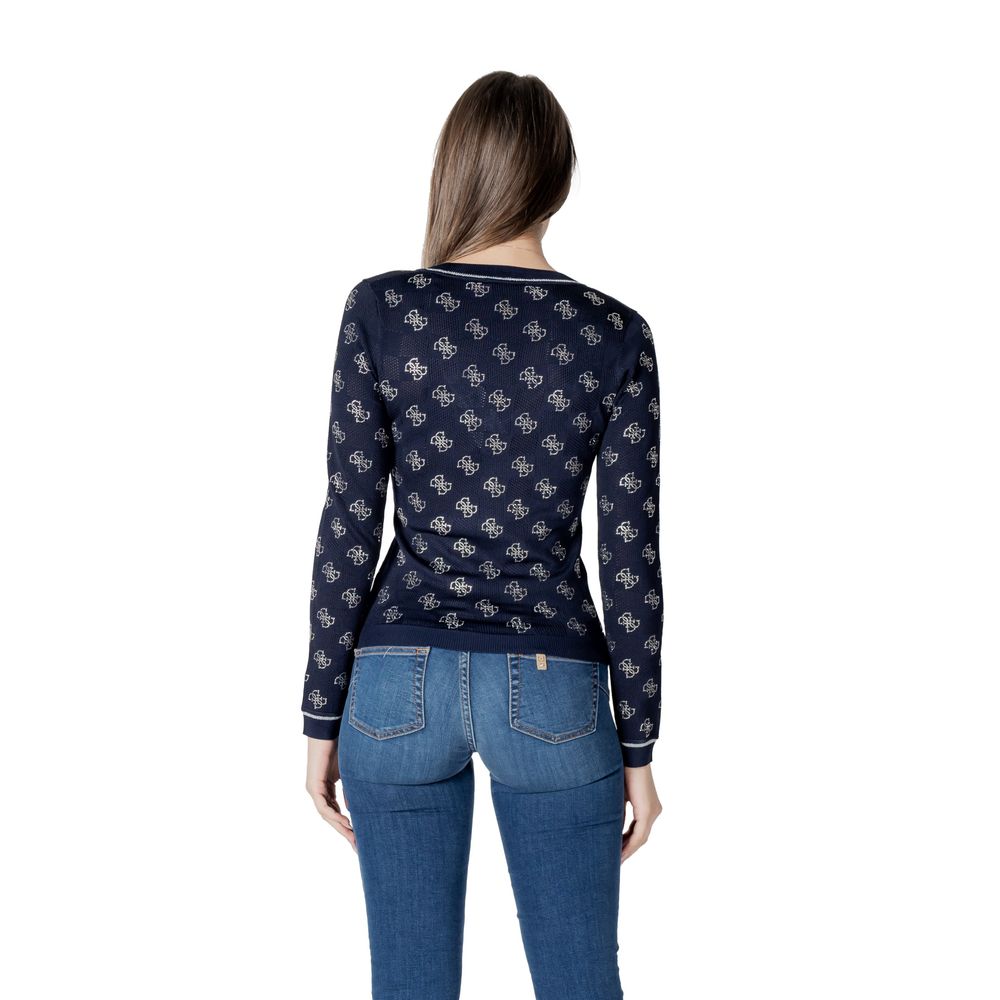 Guess Blue Viscose Sweater - ROSIE 4G VN LS W5GR07 Z3D60