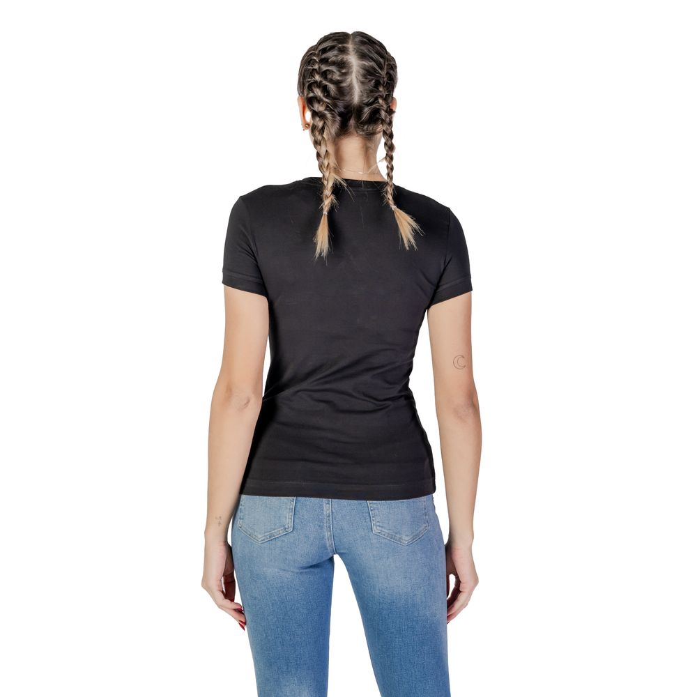 Guess Black Cotton T-Shirt for Women