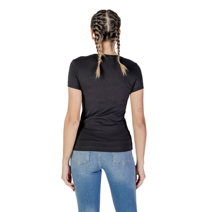 Guess Black Cotton T-Shirt for Women