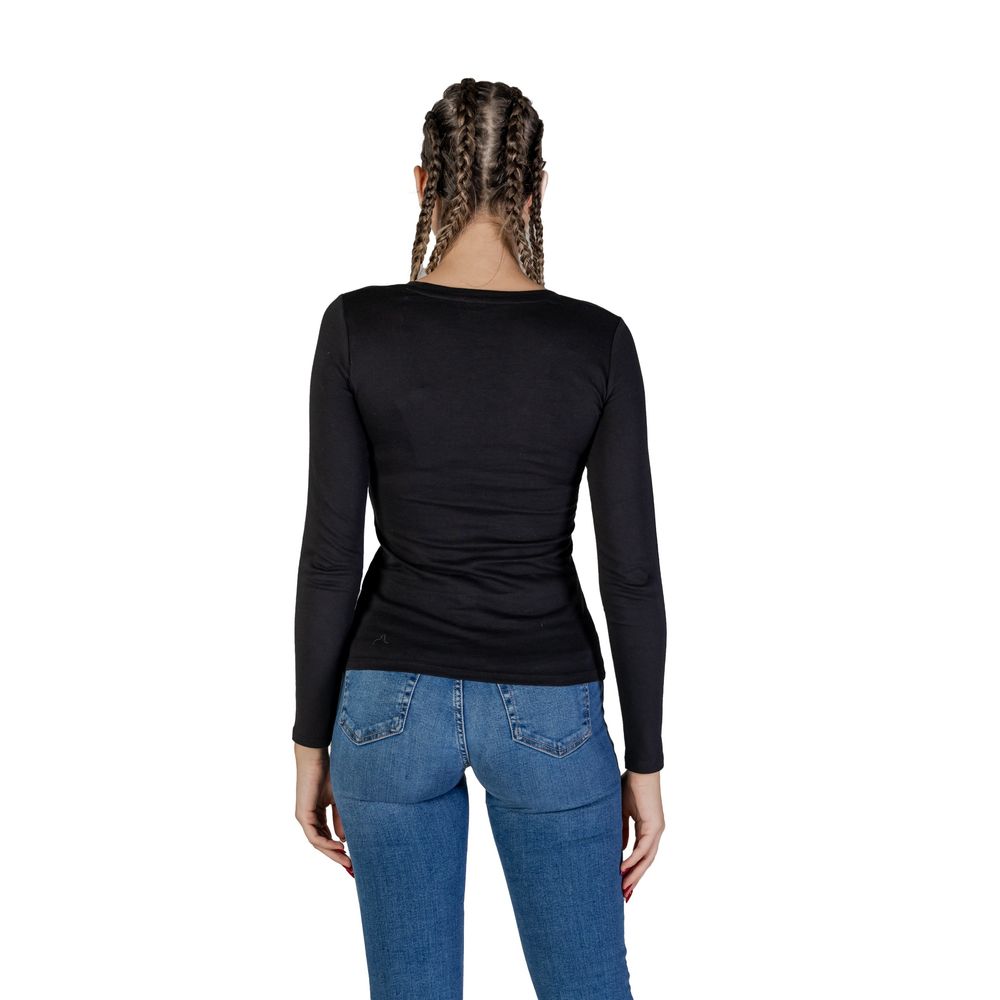 Guess Black Cotton Long Sleeve T-Shirt