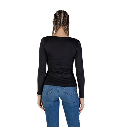 Guess Black Cotton Long Sleeve T-Shirt