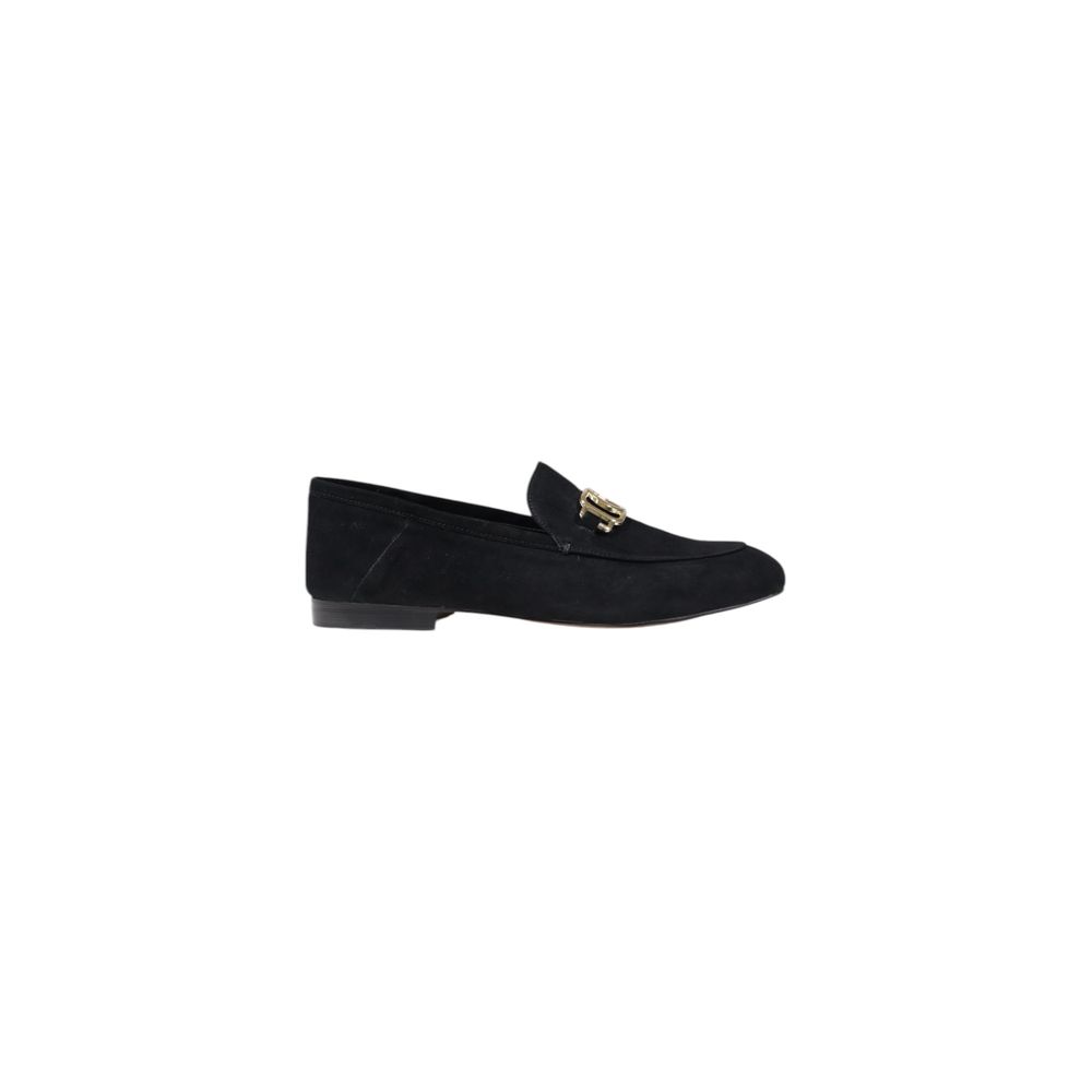 Guess Black Leather Platform Flats