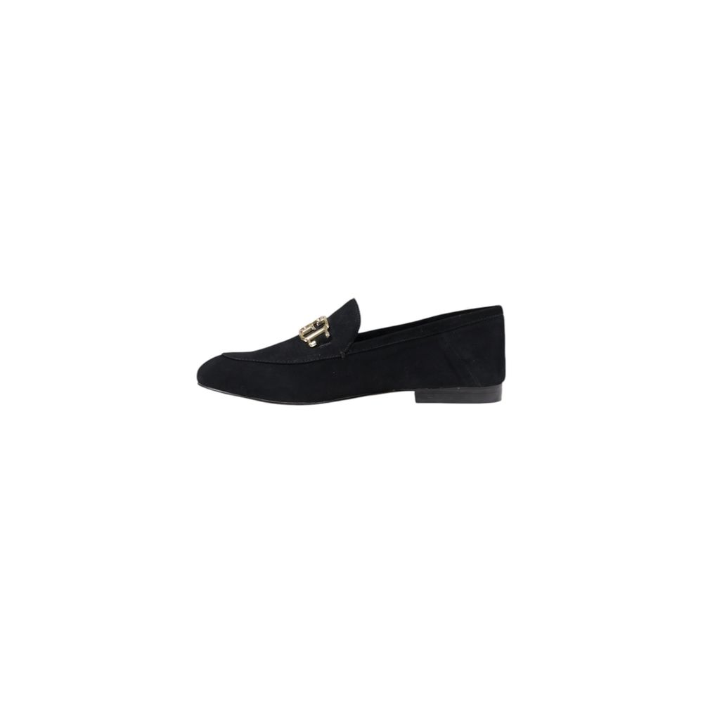 Guess Black Leather Platform Flats