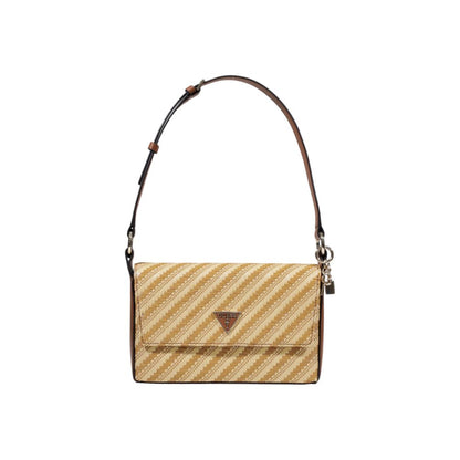 Guess Beige Polypropylene Handbag - EMELDA CROSSBODY HWWG92 10190