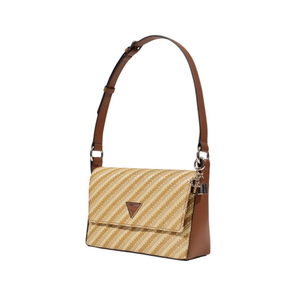 Guess Beige Polypropylene Handbag - EMELDA CROSSBODY HWWG92 10190