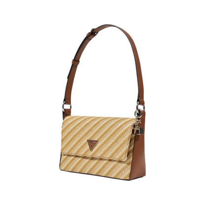 Guess Beige Polypropylene Handbag - EMELDA CROSSBODY HWWG92 10190