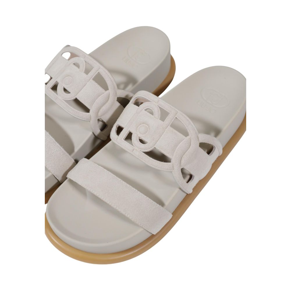 Liu Jo Gray Leather Sandal - Refined Summer Elegance