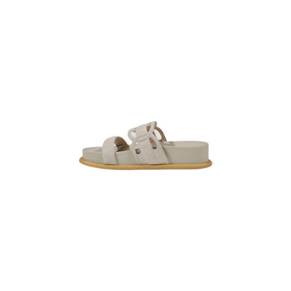 Liu Jo Gray Leather Sandal - Refined Summer Elegance