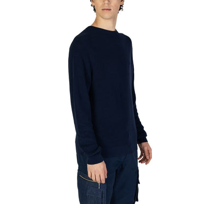 Antony Morato Blue Cotton Sportswear Sweater