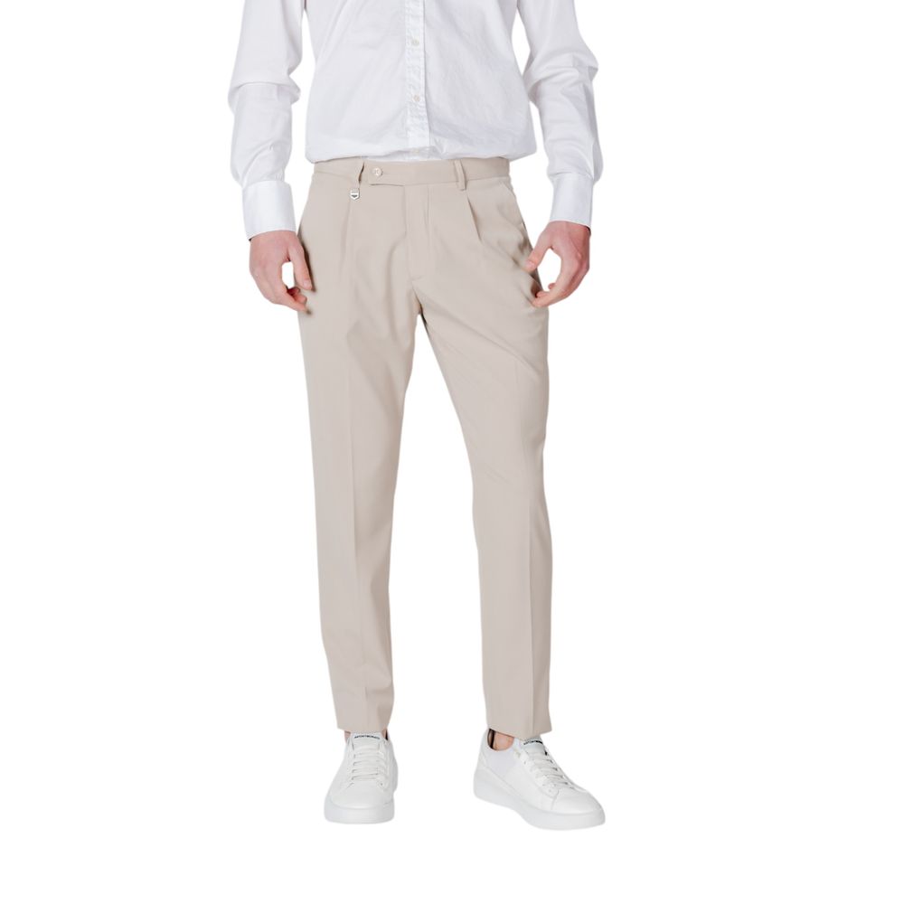 Antony Morato Beige Polyester Pant – Men's Regular Comfort Trousers