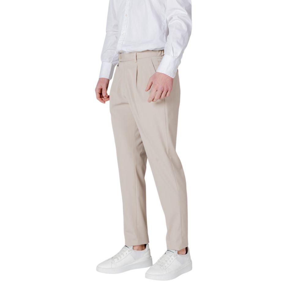 Antony Morato Beige Polyester Pant – Men's Regular Comfort Trousers
