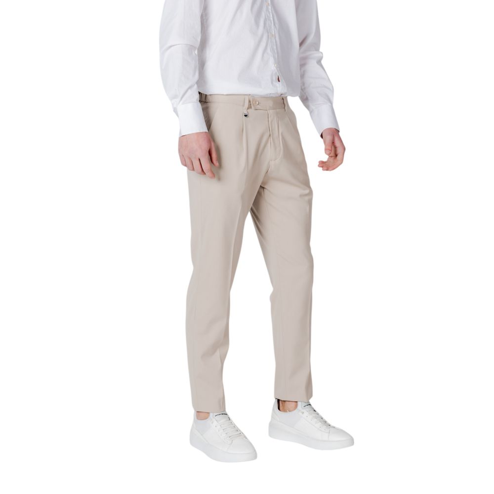 Antony Morato Beige Polyester Pant – Men's Regular Comfort Trousers