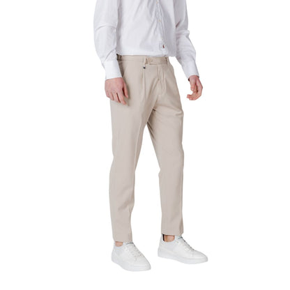 Antony Morato Beige Polyester Pant – Men's Regular Comfort Trousers