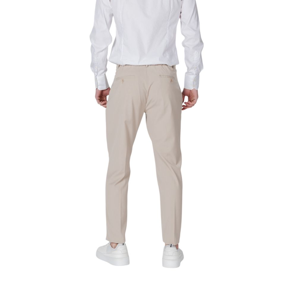 Antony Morato Beige Polyester Pant – Men's Regular Comfort Trousers