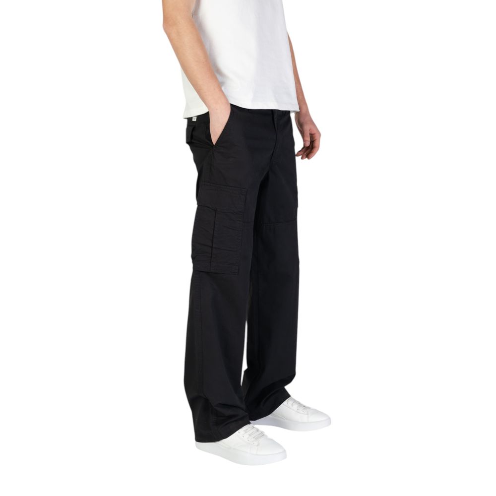 Jack & Jones Black Cotton Pants - Regular/Comfort Fit