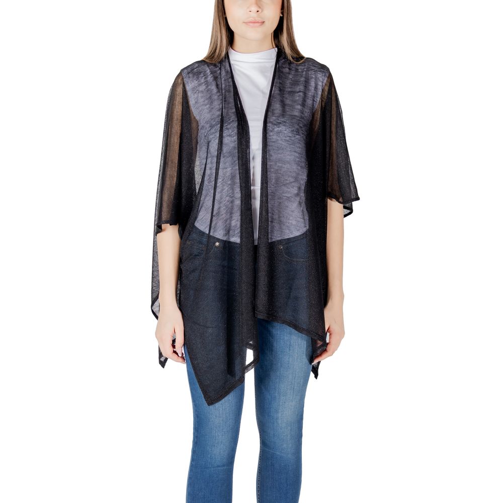 Liu Jo Black Polyacrylic Knit Poncho