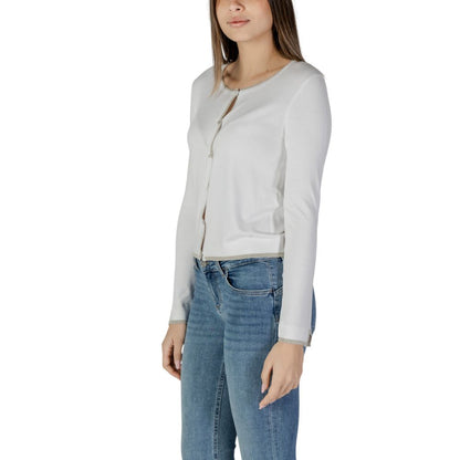 Liu Jo White Viscose Cardigan for Effortless Elegance
