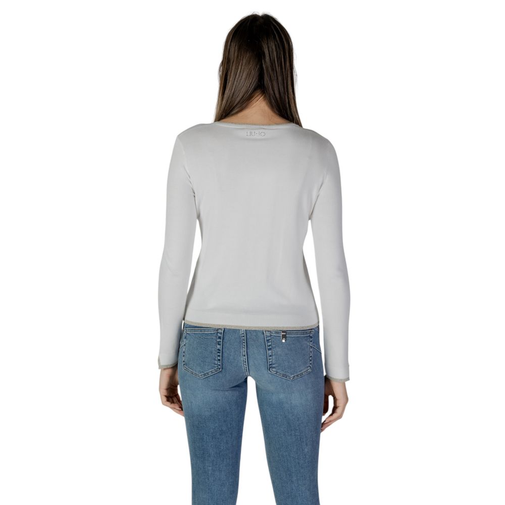 Liu Jo White Viscose Cardigan for Effortless Elegance