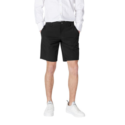 Armani Exchange Black Polyamide Bermuda Shorts for Men