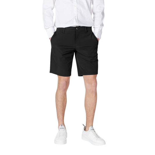 Armani Exchange Black Polyamide Bermuda Shorts for Men