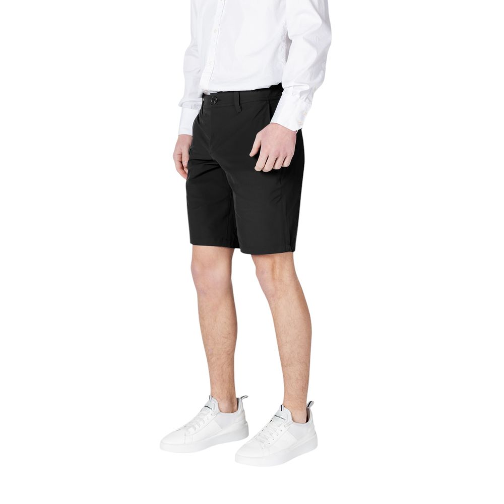Armani Exchange Black Polyamide Bermuda Shorts for Men