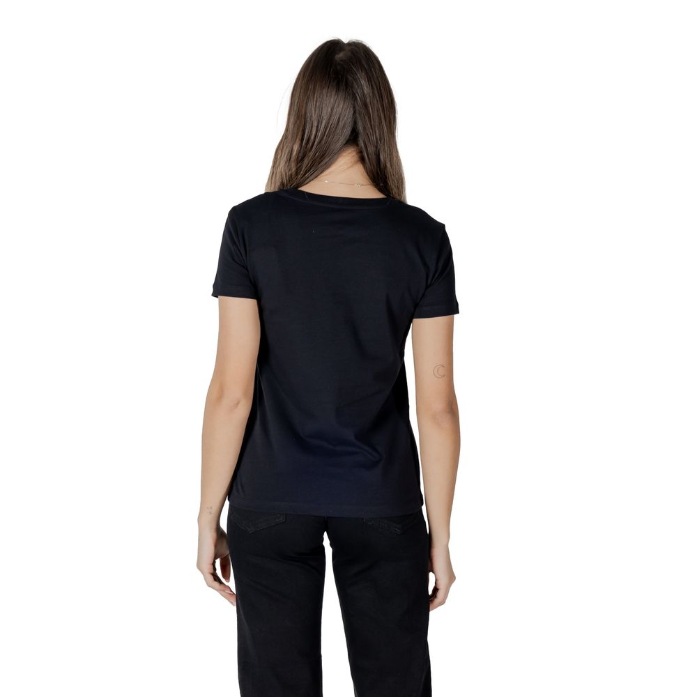 Armani Exchange Black Cotton T-Shirt for Women