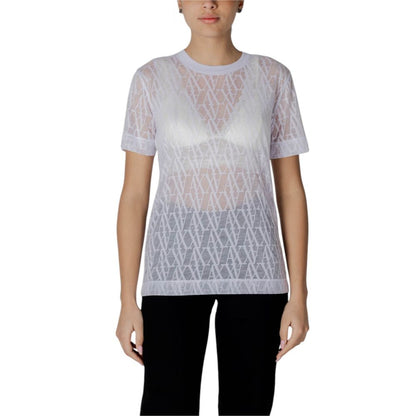 Armani Exchange White Polyester T-Shirt for Women