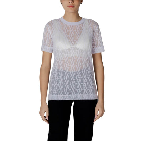 Armani Exchange White Polyester T-Shirt for Women
