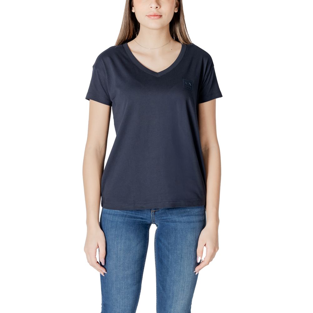 Armani Exchange Women's Blue Cotton T-Shirt