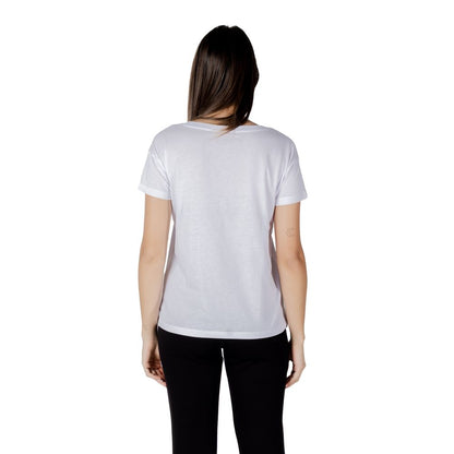 Armani Exchange White Cotton T-Shirt for Women
