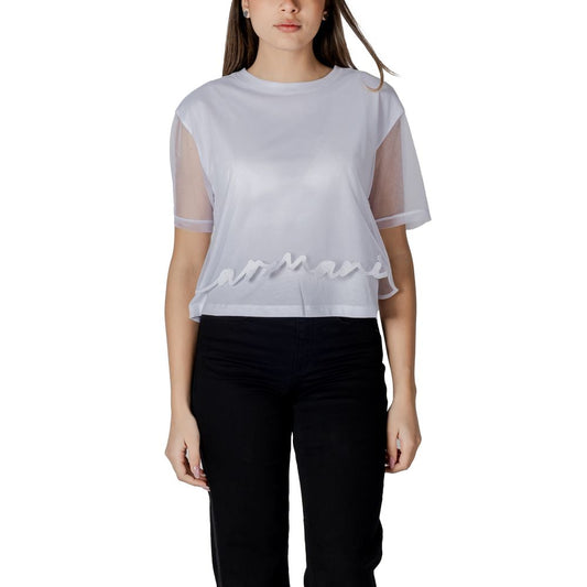 Armani Exchange White Cotton T-Shirt - Model XW000541 AF10359