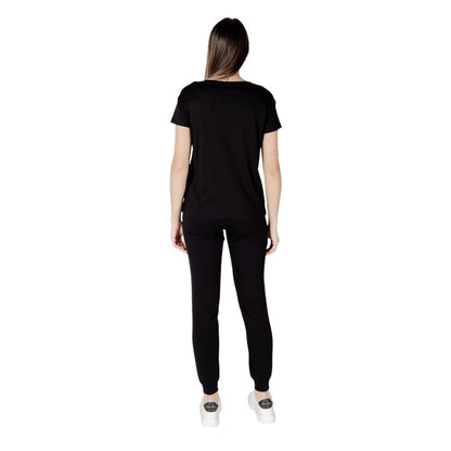 Armani Exchange Black Cotton T-Shirt for Women
