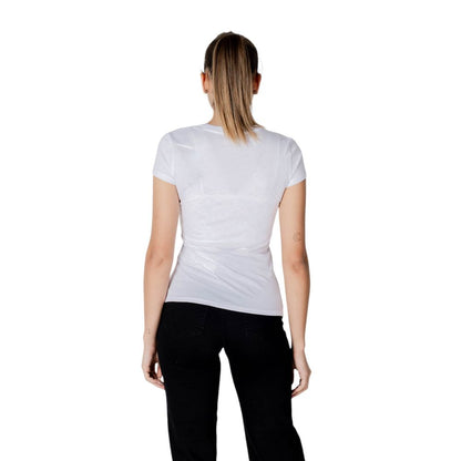 Armani Exchange Women's White Cotton T-Shirt