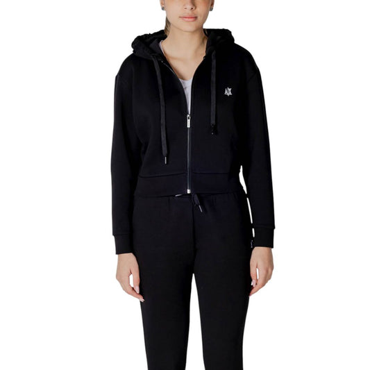 Armani Exchange Black Cotton Hoody for Women