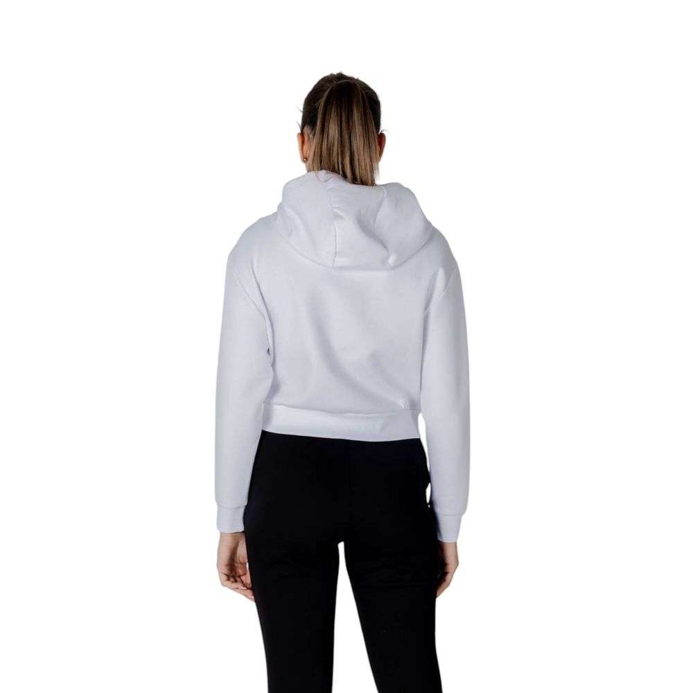 Armani Exchange White Cotton Hoody - Women's Cap Capsule Sweatshirt