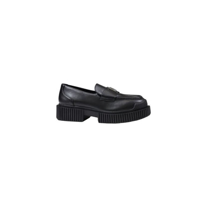 Armani Exchange Black Leather Platform Shoes