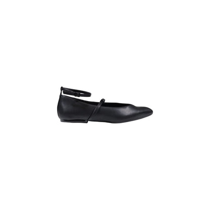 Armani Exchange Black Polyester Platform Ballet Flats