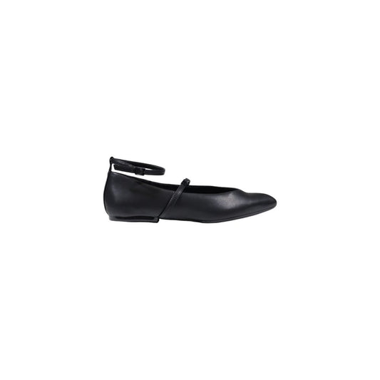 Armani Exchange Black Polyester Platform Ballet Flats
