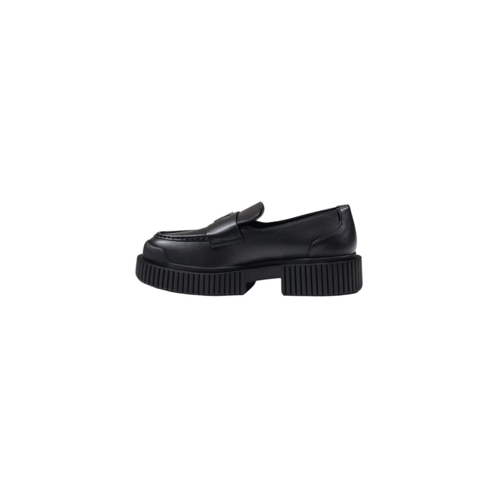 Armani Exchange Black Leather Platform Shoes