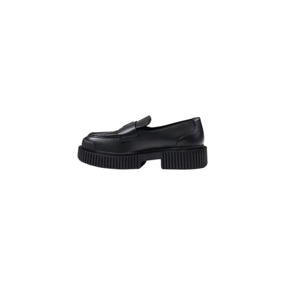 Armani Exchange Black Leather Platform Shoes