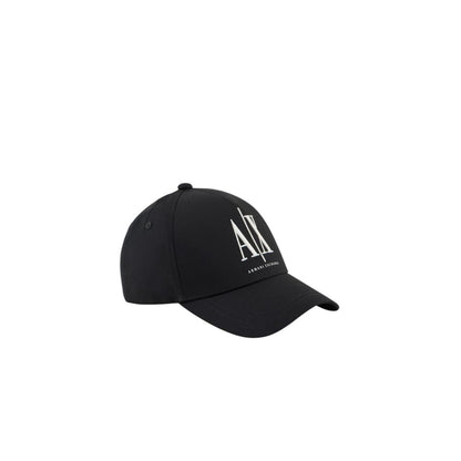 Armani Exchange Black Cotton Baseball Cap