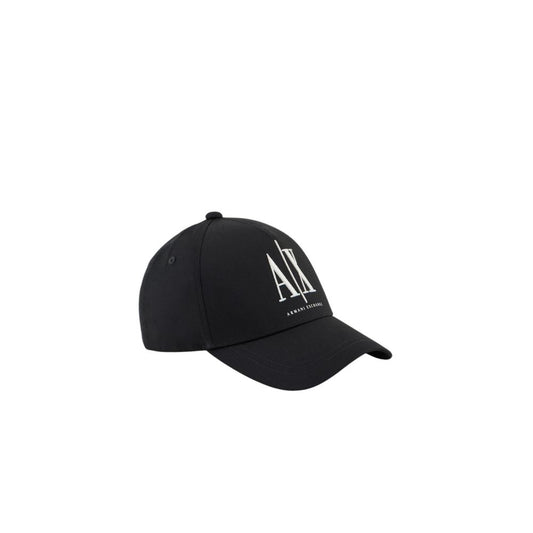 Armani Exchange Black Cotton Baseball Cap