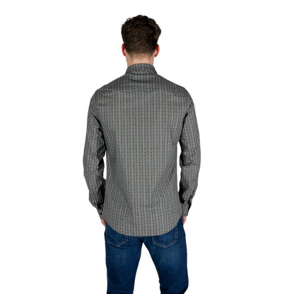 Armani Exchange Black Cotton Long Sleeve Shirt