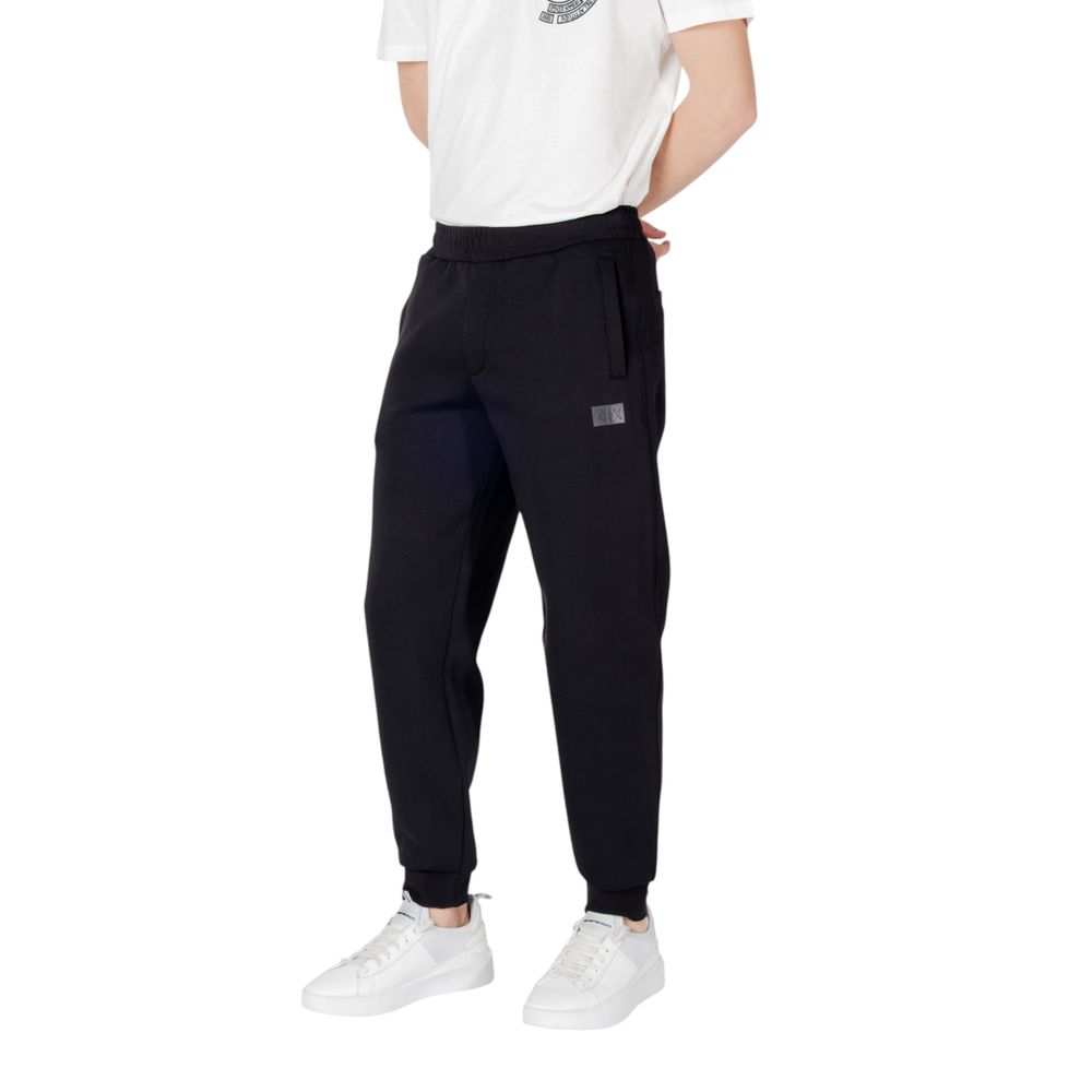 Armani Exchange Black Cotton Joggers for Men