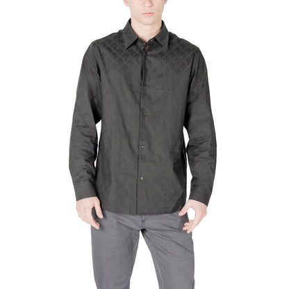 Armani Exchange Black Cotton Shirt for Men