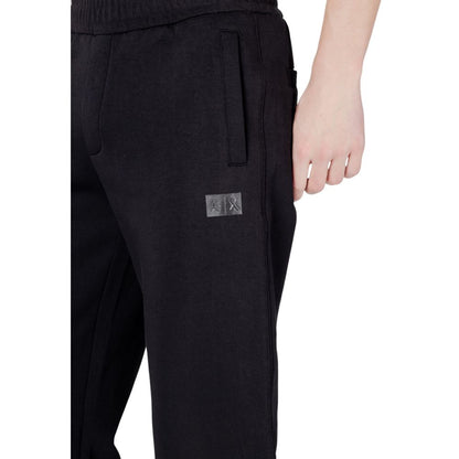 Armani Exchange Black Cotton Joggers for Men