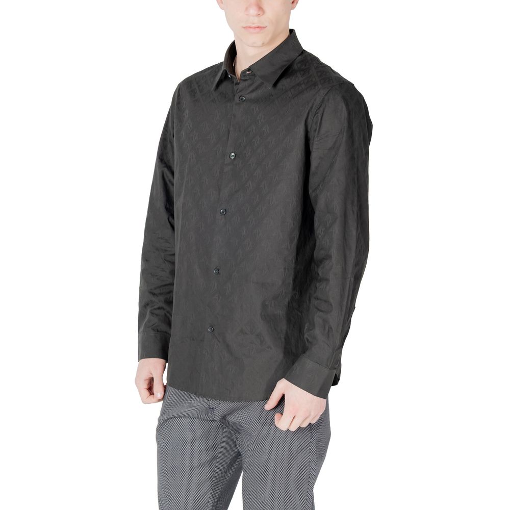 Armani Exchange Black Cotton Shirt for Men