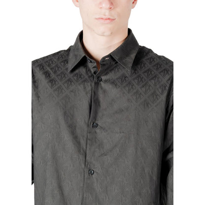 Armani Exchange Black Cotton Shirt for Men