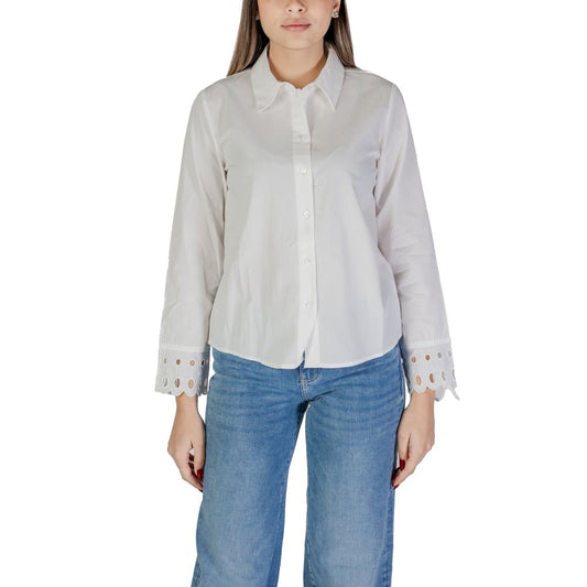 Jacqueline De Yong White Cotton Shirt for Women