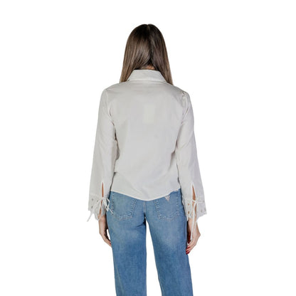 Jacqueline De Yong White Cotton Shirt for Women